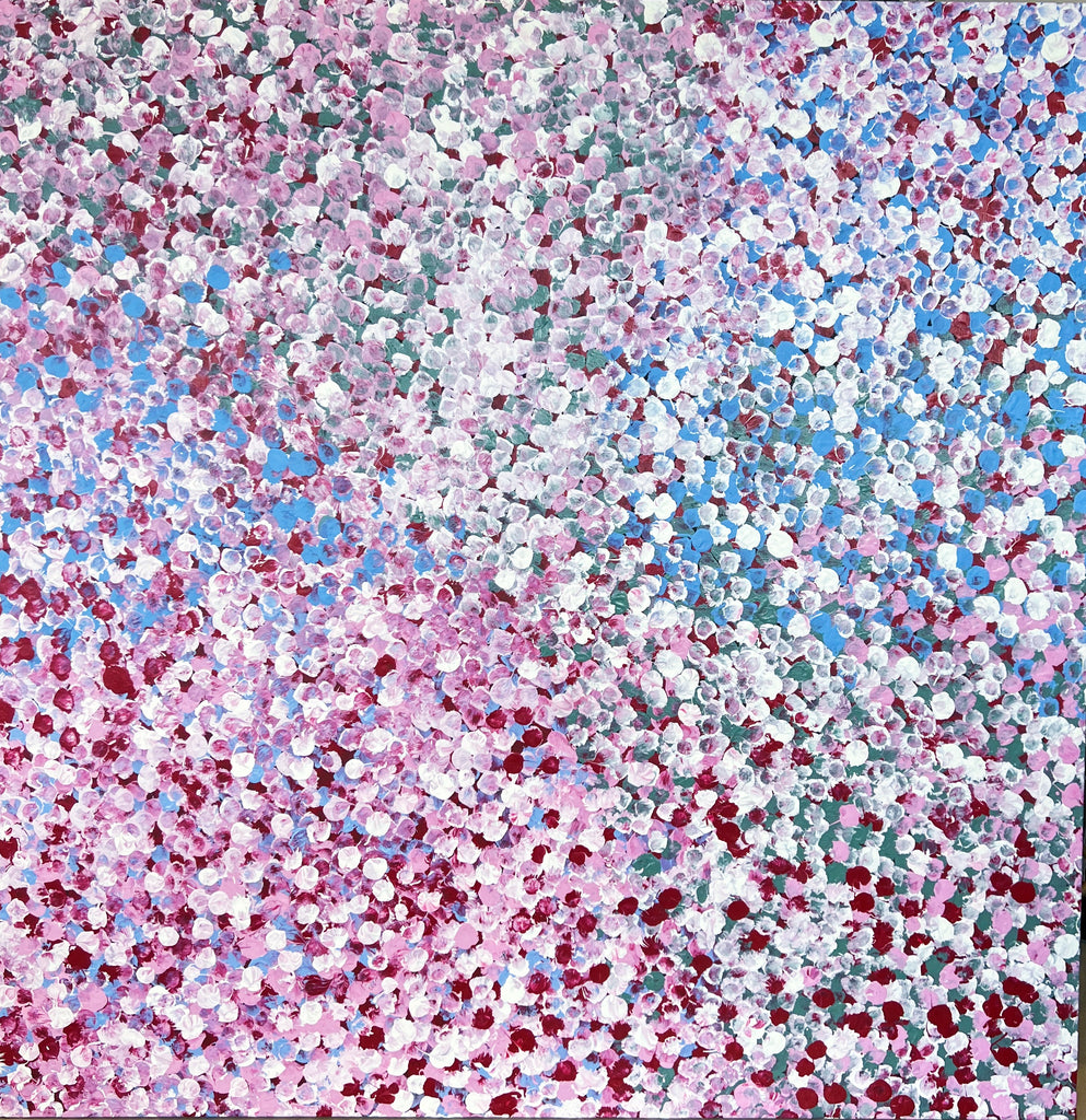 Spring Bush Plum (Square XL) by Janet Golder 118 x 120