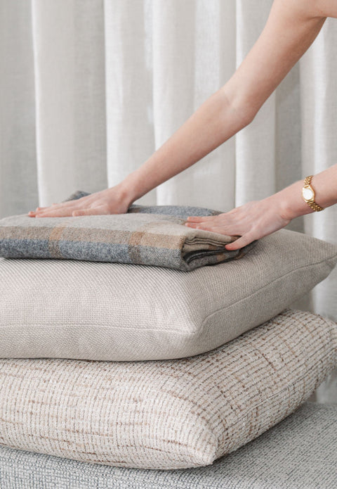 Organic Tweed Cushion - Rectangle