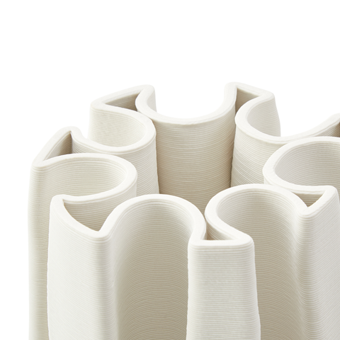 Box Pleat Vase Ivory