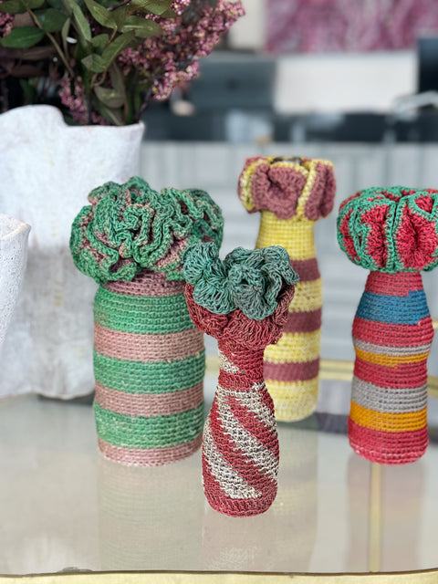 Antique Crochet Wrapped Bottle