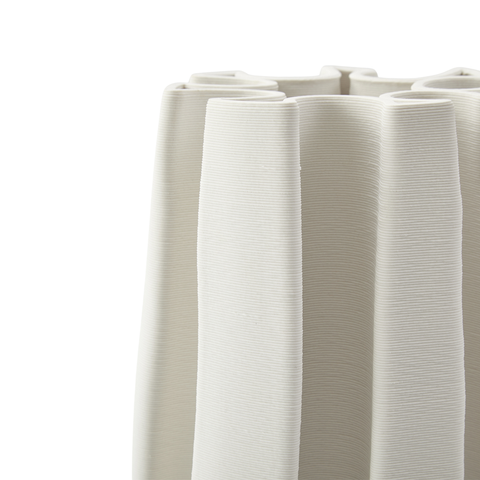 Box Pleat Vase Ivory