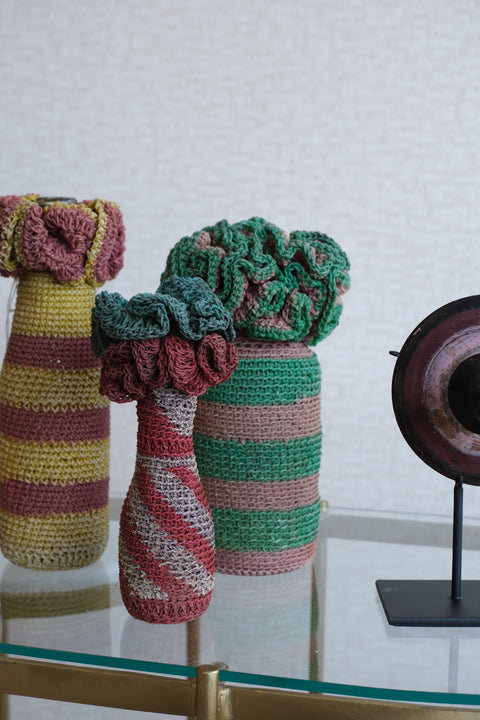 Antique Crochet Wrapped Bottle