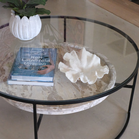 Aura Stone & Glass Coffee Table