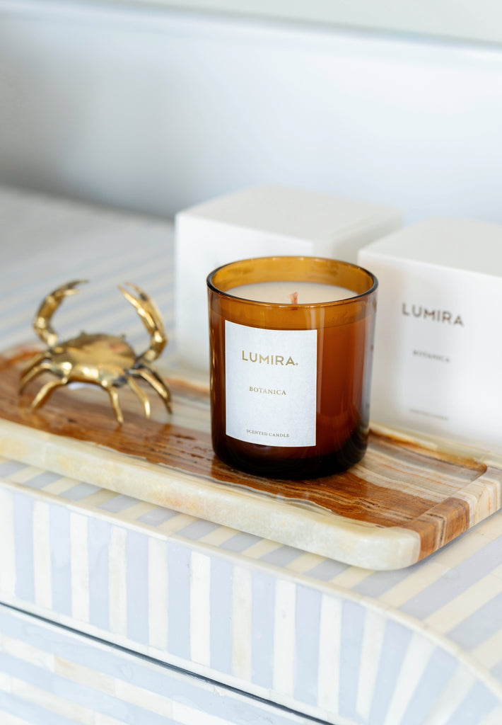 Lumira Glass Candle - Botanica
