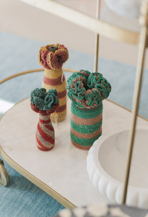 Antique Crochet Wrapped Bottle