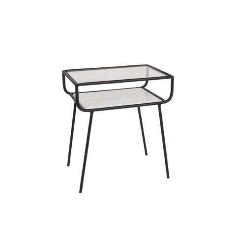 Black Powder Coated Bedside