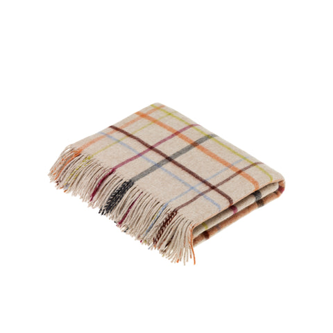 Bronte Windowpane Throw - Beige/Multi