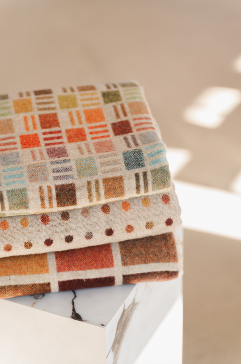 Bronte Ribbon Throw - Beige Multi