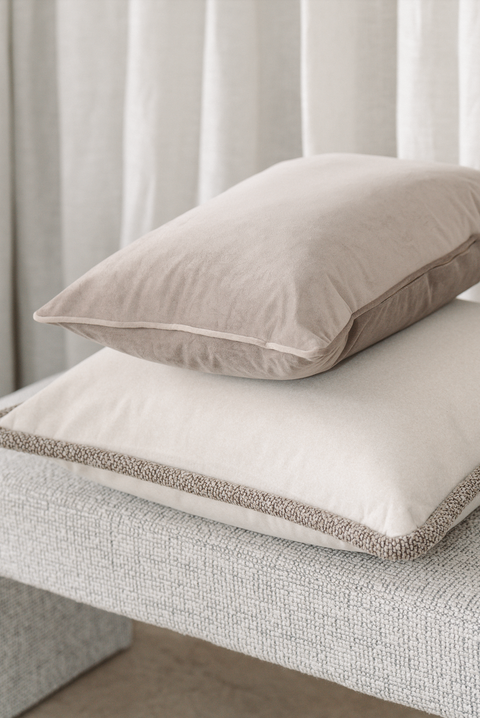 Mocha Mohair Cushion - Square