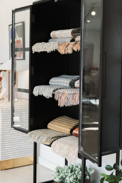 Black Wood Display cabinet