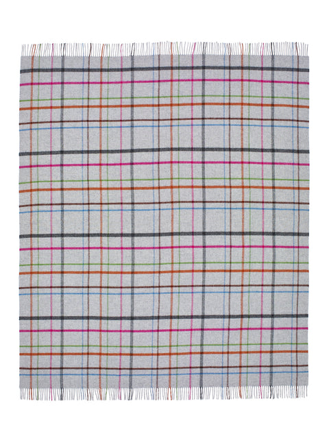 Bronte Windowpane Throw - Grey/Multi