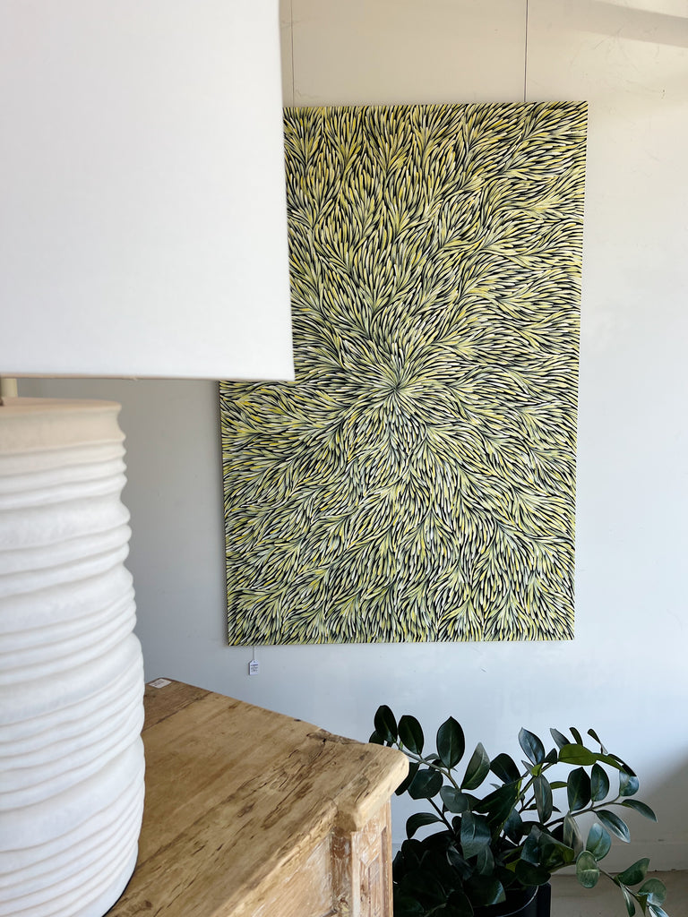 Patricia Kamara - Bush Medicine Leaves (yellow) 100 x 150cm