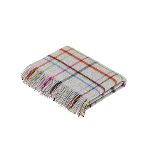 Bronte Windowpane Throw - Grey/Multi