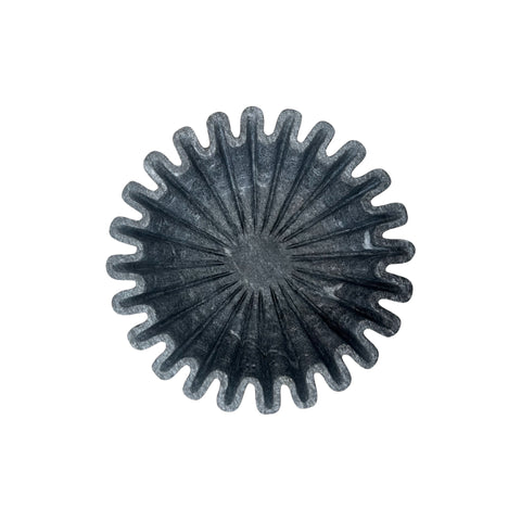 Marble Ruffle Bowl - Black