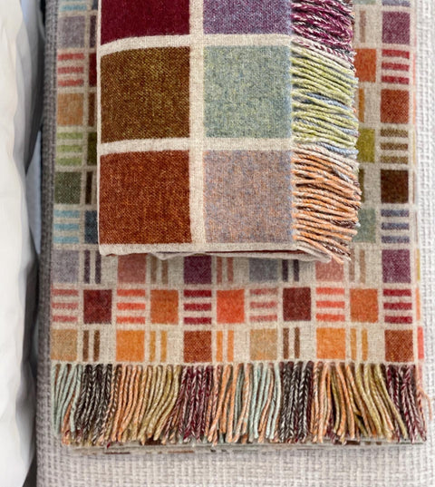 Bronte Ribbon Throw - Beige Multi
