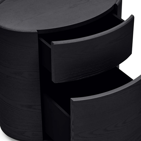 Eden Oval Bedside - Black Ash