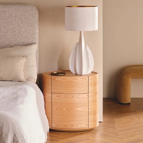 Eden Oval Bedside - Natural Ash