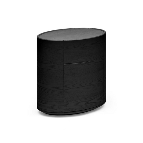 Eden Oval Bedside - Black Ash