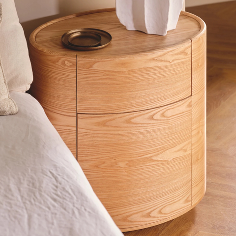 Eden Oval Bedside - Natural Ash