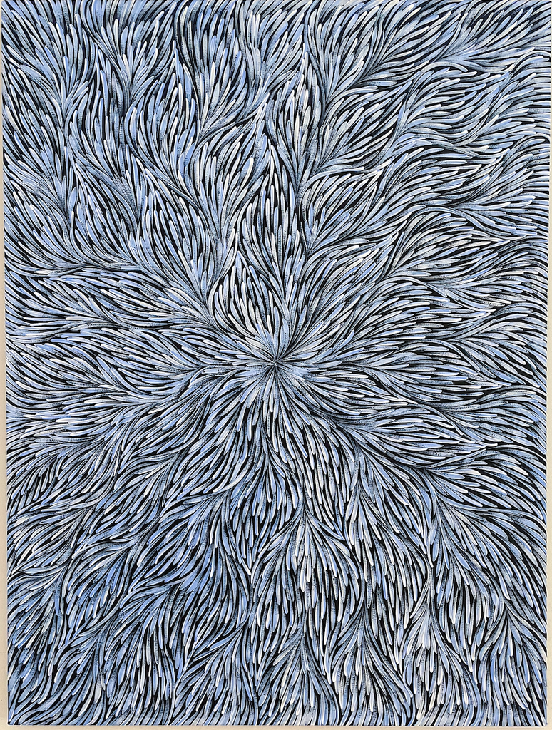 Patricia Kamara - Bush Medicine Leaves (Blue) 90 x 120cm