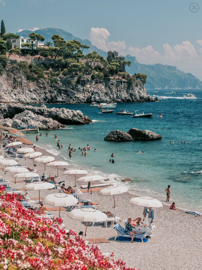Amalfi Summer Days (Large) by Stuart Cantor - White Frame