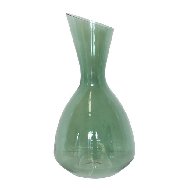 Handblown Glass Wine Decanter - Green