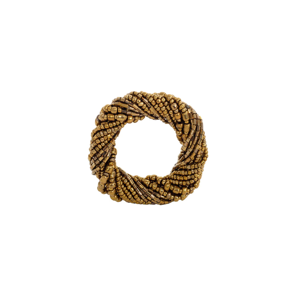 Napkin Ring - Bronze Beaded