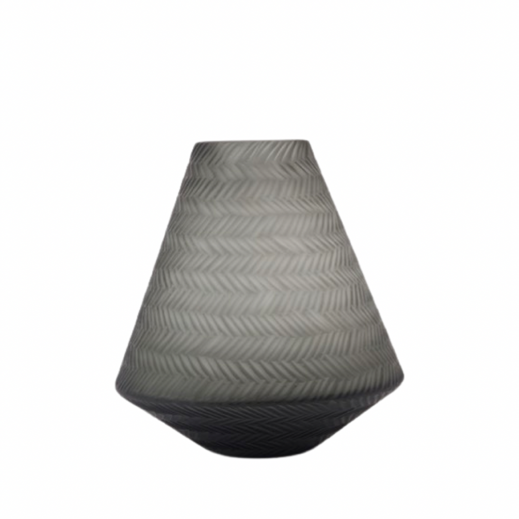 Frey Cone Knit Vase - Medium Smoke