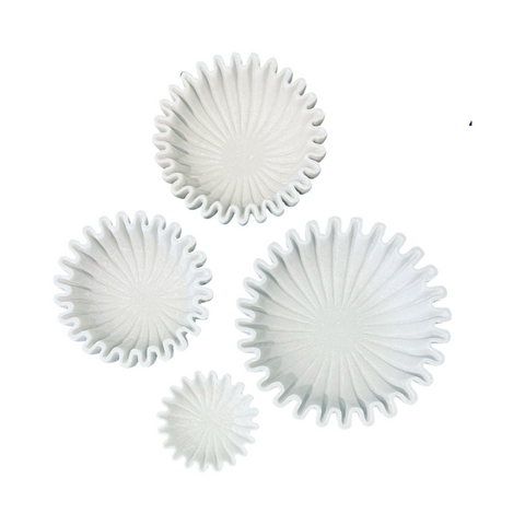 Marble Ruffle Bowl