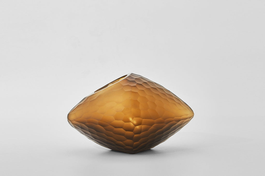 Frey Diamond Vase - Amber