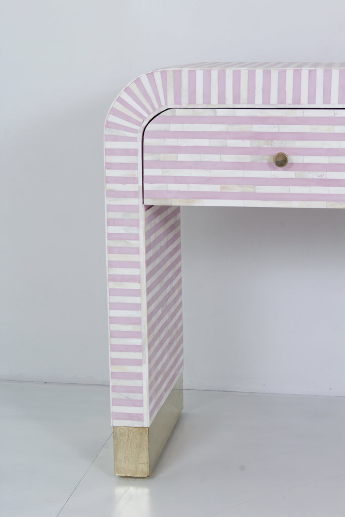 Waterfall Console with drawer - Pink